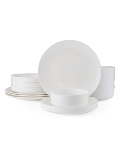 Mikasa Macie Dinnerware Set, 12 Piece In White