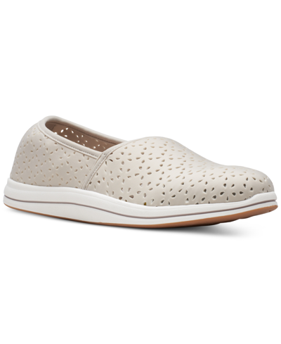Clarks Women's Cloudsteppers Breeze Emily Perforated Loafer Flats In Light Taupe