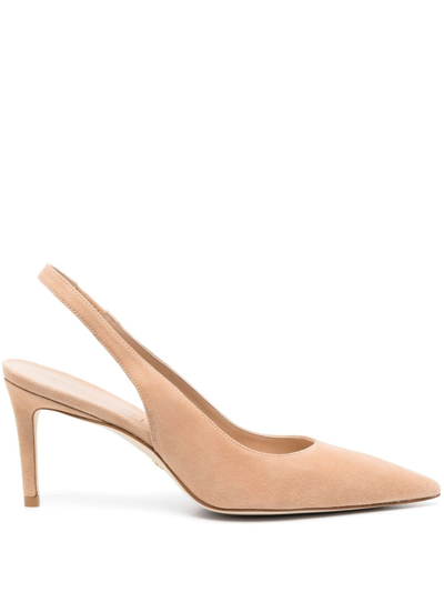 STUART WEITZMAN SLINGBACK 85MM SUEDE PUMPS