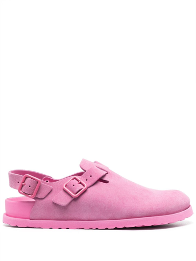 Birkenstock Tokio Suede Slingback Sandals In Pink