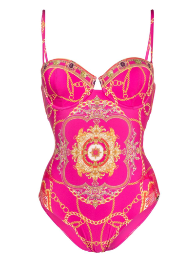 Camilla Wild And Running Underwire One-piece Swimsuit In Pink