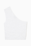 Cos Smocked One-shoulder Tank Top In White