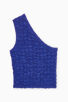 Cos Smocked One-shoulder Tank Top In Blue