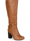 Journee Collection Carver Womens Wide Calf Pull On Knee-high Boots In Multi