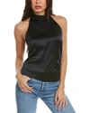Helmut Lang Draped Stretch-silk Halterneck Top In Black