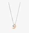 Fossil Women's Two-tone Stainless Steel Pendant Necklace In Silver
