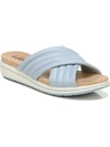 Lifestride Panama Womens Faux Leather Slip On Wedge Sandals In Multi