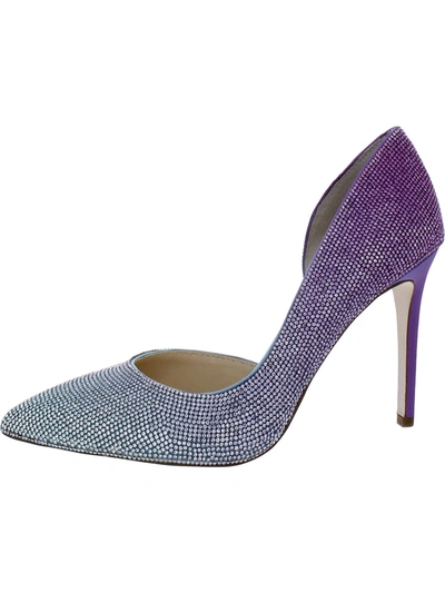 Jessica Simpson Prizma 8 Hf Womens Rhinestone Ombre D'orsay Heels In Purple