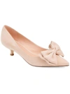 Journee Collection Orana Womens Faux Suede Dress Kitten Heels In Brown