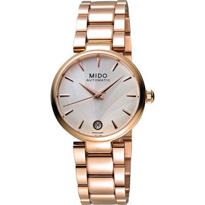 Mido Women's M0222073303110 Baroncelli Ii 33mm Automatic Watch In Gold