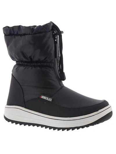 Wanderlust Sasha Womens Faux Fur Waterproof Winter Boots In Black
