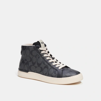 Coach Outlet Clip High Top Sneaker In Grey