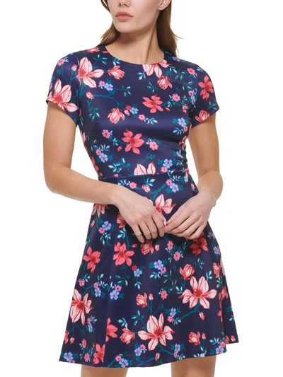 Vince Camuto Womens Floral Print Above Knee Fit & Flare Dress In Multi |  ModeSens