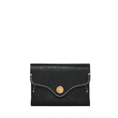 Fossil Heritage Leather Trifold Wallet In Black