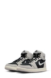 Jordan Air  1 Zoom Comfort 2 High Top Sneaker In Light Iron Ore/ Grey/ Black