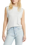 Topshop Loose Crewneck Tank In Grey