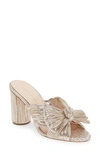 Loeffler Randall Emilia Pleated Knot Slide Sandals In Champagne