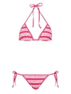 BALMAIN BALMAIN STRIPED TRIANGLE BIKINI SET