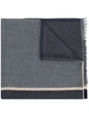 Brunello Cucinelli Colour-block Knitted Scarf In Blue