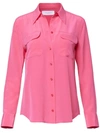 Equipment Flap-pocket Silk Shirt In Fuchsia