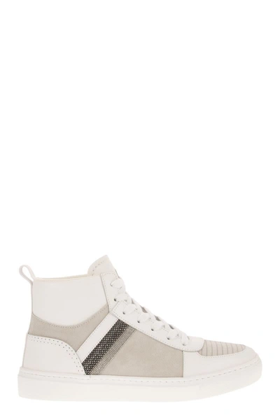 Fabiana Filippi Bead-embellished High-top Sneakers In White