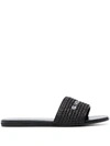 GIVENCHY GIVENCHY 4G LEATHER FLAT SANDALS