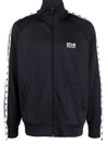 Golden Goose Star Zipped Technical Jersey Jacket In Blue