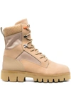 Heron Preston Man Ankle Boots Sand Size 13 Soft Leather In Beige