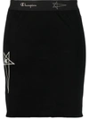 Rick Owens X Champion Elasticated Logo-waistband Skirt In Black