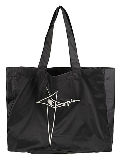 Rick Owens X Champion Tote 805790 In Black