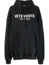 Vetements Black 'limited Edition' Hoodie In Black