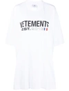 Vetements Flag Logo Cotton Oversized T-shirt In White
