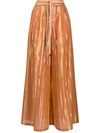 Zimmermann Striped Drawstring Trousers In Red