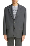 ACNE STUDIOS ACNE STUDIOS MÉLANGE OVERSIZE RECYCLED POLYESTER & WOOL SPORT COAT