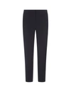 Alexander Mcqueen Black Leaf Crepe Cigarette Trouser In Black