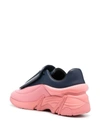 Raf Simons Woman Sneakers Navy Blue Size 9 Soft Leather, Textile Fibers In Pink