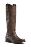 Frye Melissa Button Lug-sole Tall Riding Boots In Smoke - Sandy