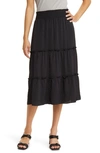 Vince Camuto Tiered Maxi Skirt In Black
