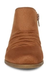 Lifestride Aurora Scrunch Ankle Boot In Walnut Microsuede