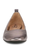 Lifestride Cameo Flat In Pewter Faux Leather