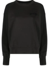 Isabel Marant Embroidered Logo Crew Neck Sweatshirt In Black