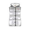 Moncler Hera Hooded Down Gilet In Metallic