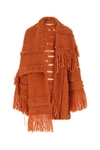 Stella Mccartney Orange Alpaca Blend Cardigan In Orange