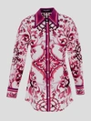 Dolce & Gabbana Majolica-print Cotton Shirt In Fuchsia