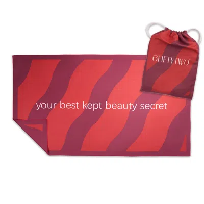 6fiftytwo® Brown / Red / Purple Burgundy Rewave Towel