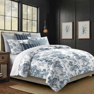 6ix Tailors Fine Linens Alexandria White Cotton Comforter Set
