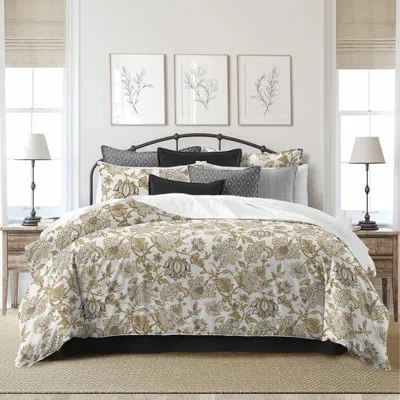 6ix Tailors Fine Linens Bronte Gold Cotton Coverlet Set