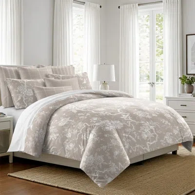 6ix Tailors Fine Linens Elwood Natural Cotton Coverlet Set  8 Piece
