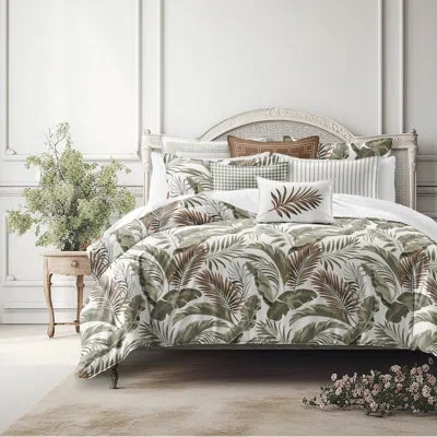 6ix Tailors Fine Linens Frondosa  Copper Cotton Comforter Set  8 Piece