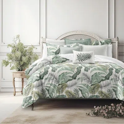 6ix Tailors Fine Linens Frondosa  Seagrass Cotton Comforter Set  8 Piece